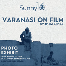 Load image into Gallery viewer, VARANASI ON FILM BY JOEM ALDEA OPENING NIGHT. PHOTO EXHIBIT AUG 24 2024 5-7PM.