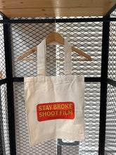 Load image into Gallery viewer, STAY BROKE SHOOT FILM TOTE BAG
