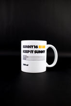 Load image into Gallery viewer, SUNNY16 KEEP IT SUNNY MUG
